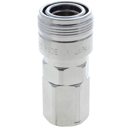 ADVANCED TECHNOLOGY PRODUCTS Coupler, Chrome-Plated, Manual, Industrial, 3/8" Body Size, 3/8" FPT 38SIC-N3F